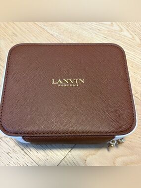 Lanvin Brown Travel Toiletry Bag
